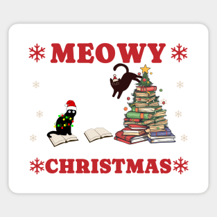 Moewy Christmas Bookworm Christmas Tree books Sticker